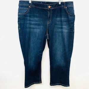 Lane Bryant Denim Capri 24  Blue Genius Fit Straight Casual‎ Travel Work Western